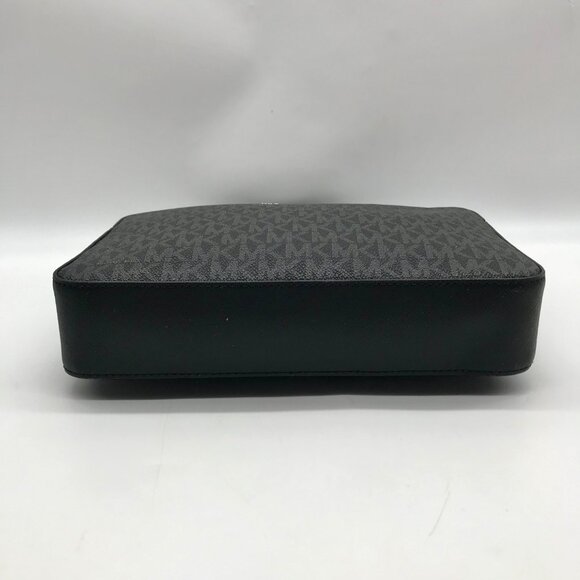 Michael Kors Black Logo Monogram Canvas Jet Set Crossbody - Picture 5 of 10